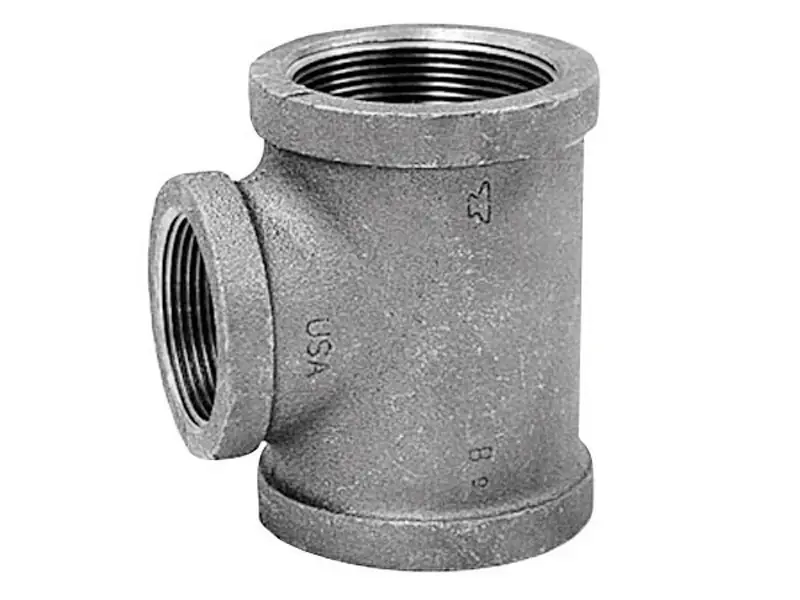 Anvil 1 In. FPT X 3/4 In. Dia. FPT Black Malleable Iron Reducing Tee