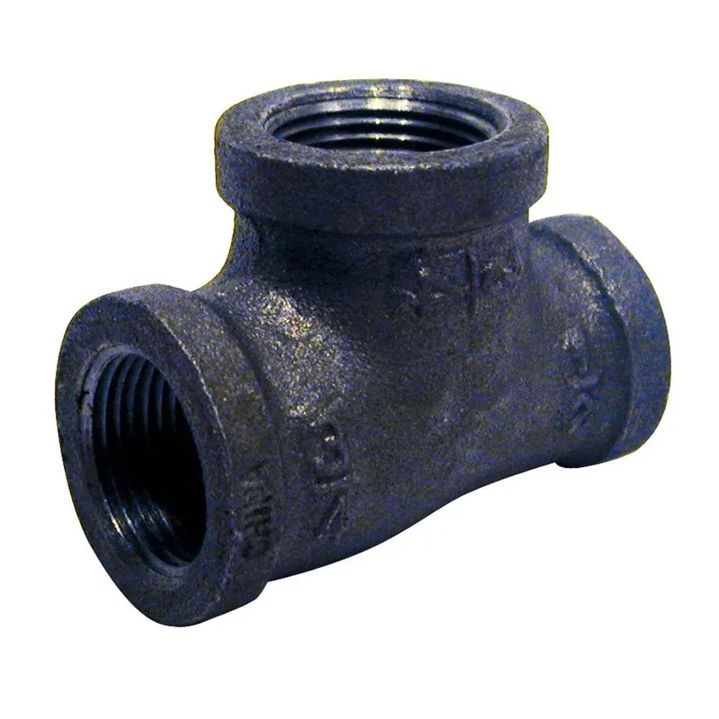 BK Products 1/2 In. FPT X 1/2 In. Dia. FPT Black Malleable Iron Reducing Tee
