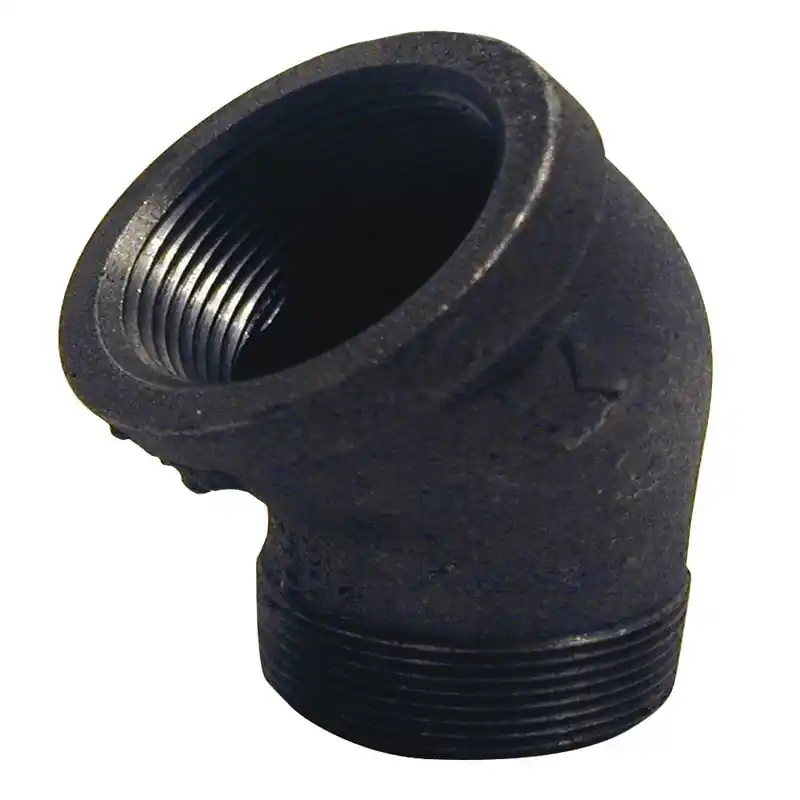 1-1/4 In. 45 Degree Malleable Black Iron Street Elbow Fitting