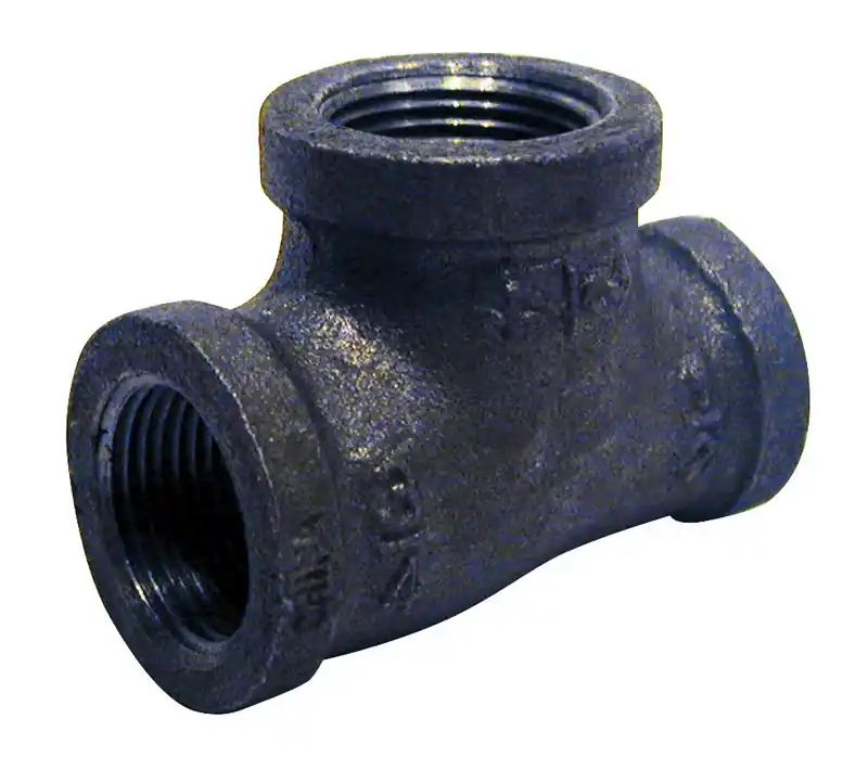 3/4 In. Fpt X 3/4 In. Dia. Fpt Black Malleable Iron Reducing Tee
