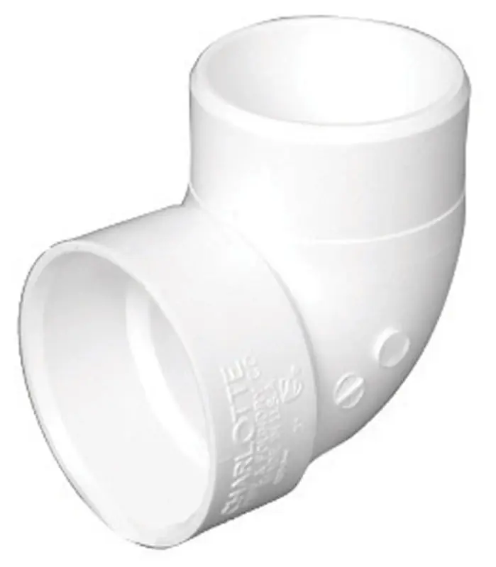 Charlotte Pipe Schedule 40 1-1/2 In. Hub X 1-1/2 In. D Spigot PVC Elbow 1 Pk