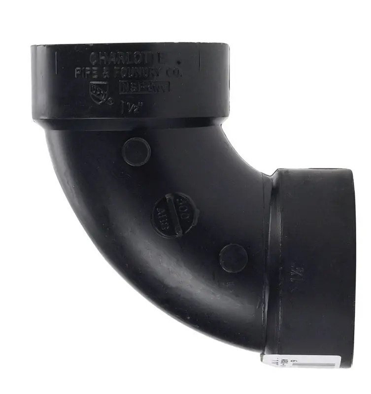 ABS/DWV 90-Degree Pipe Elbow, 1-1/2 In.