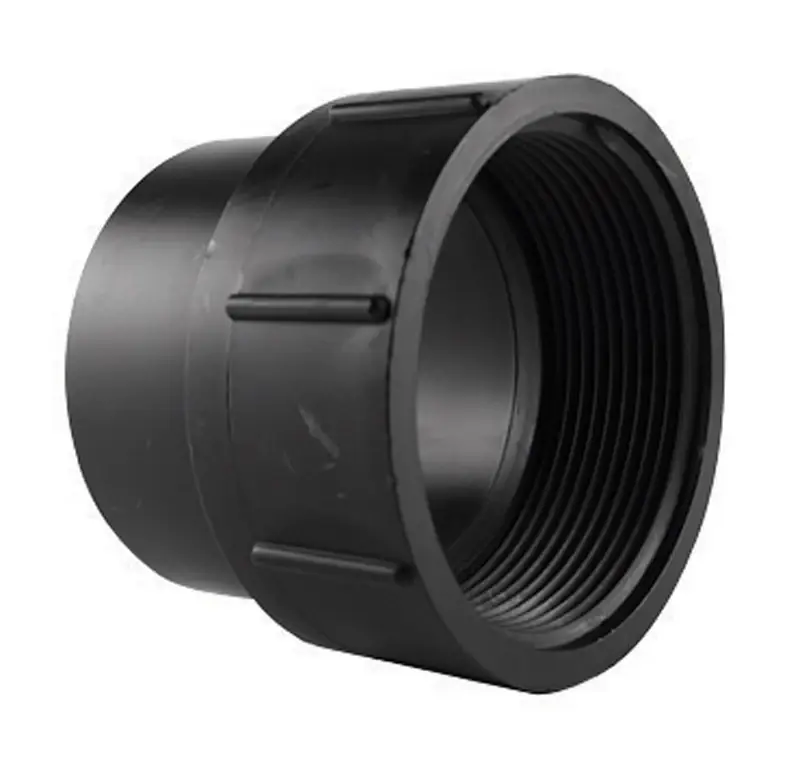 ABS/DWV Cleanout Body Adapter, Spigot X FIP, 4 In.
