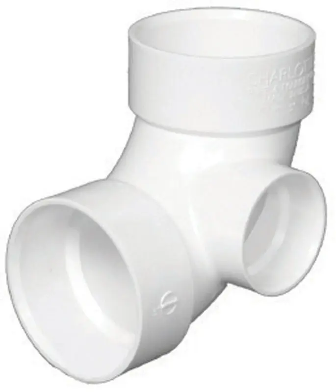 Charlotte Pipe Schedule 40 3 In. Hub X 3 In. D Hub PVC Elbow 1 Pk