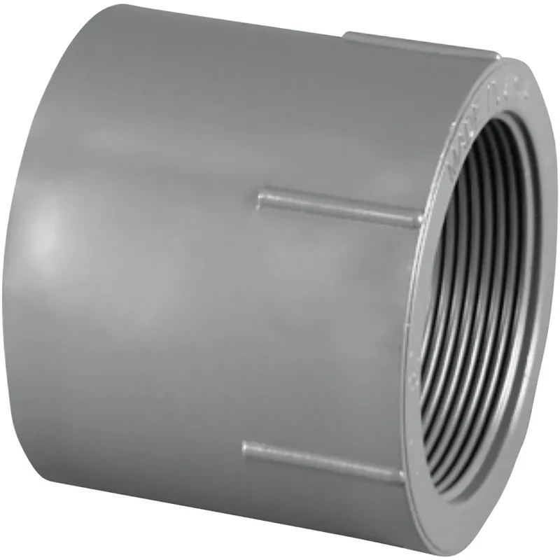 Charlotte Pipe Schedule 80 1-1/2 In. Slip X 1-1/2 In. D FPT PVC Pipe Adapter 1 Pk