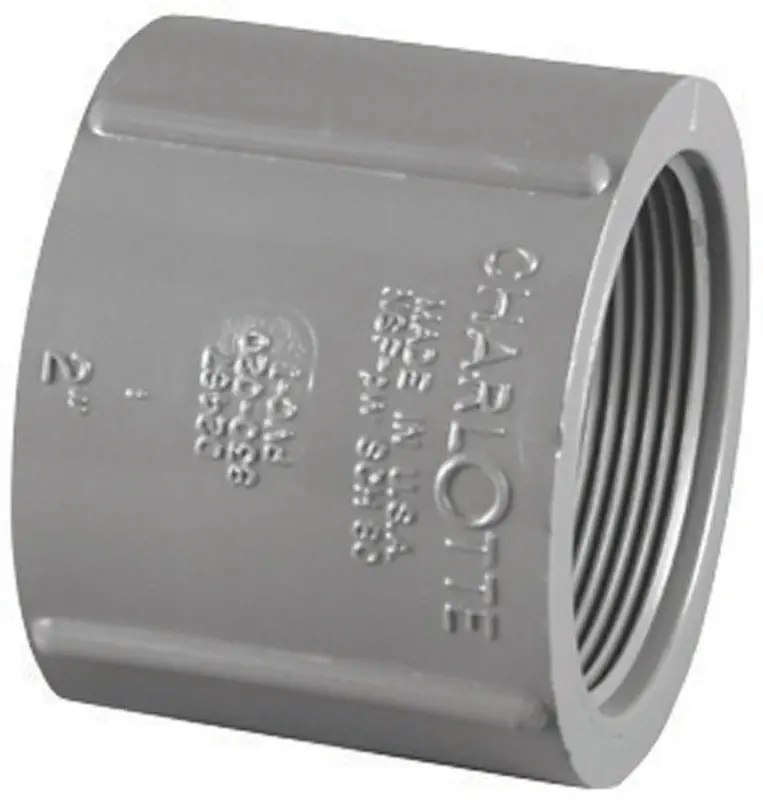 Charlotte Pipe Schedule 80 1/2 In. FPT X 1/2 In. D FPT PVC Coupling 1 Pk