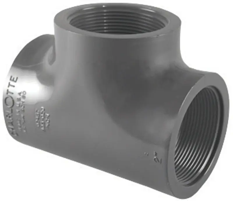 Charlotte Pipe Schedule 80 1-1/4 In. FPT X 1-1/4 In. D FPT PVC Tee 1 Pk