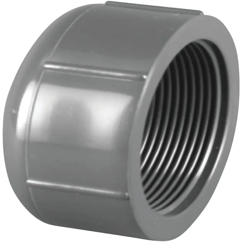 Charlotte Pipe Schedule 80 1/2 In. FPT X 1/2 In. D FPT PVC Threaded Cap 1 Pk
