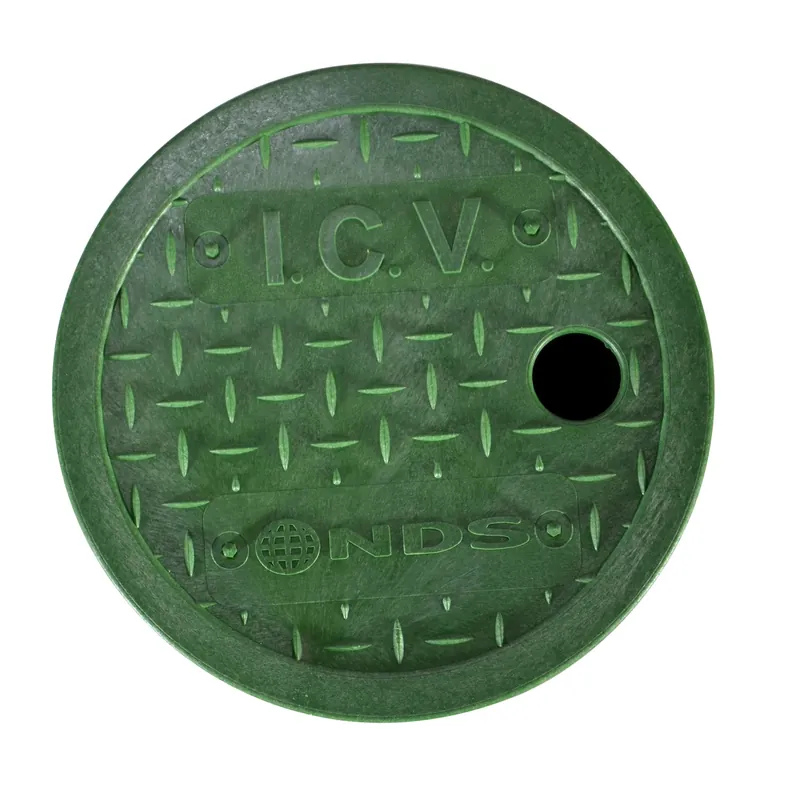 Icv 7 In. W X 1.6 In. H Round Valve Box Cover Green