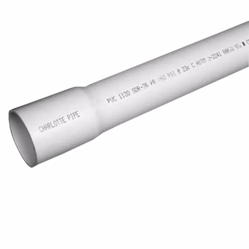 Sdr26 Pvc Dual Rated Pipe 2 In. Diameter X 20 Ft. Length Bell 160 Psi