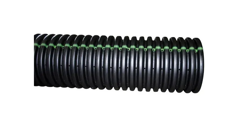 Slotted Drainage Tube, Bell End, 3 In X 10 Ft