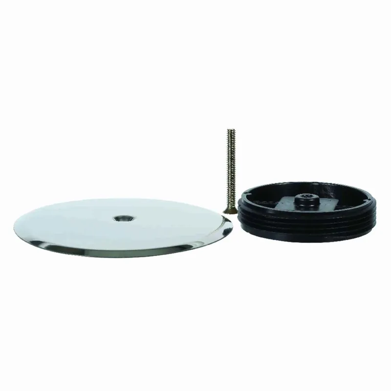 5-1/4 In. Polished Stainless Steel Round Extension Type Drum Trap Cover With Plug
