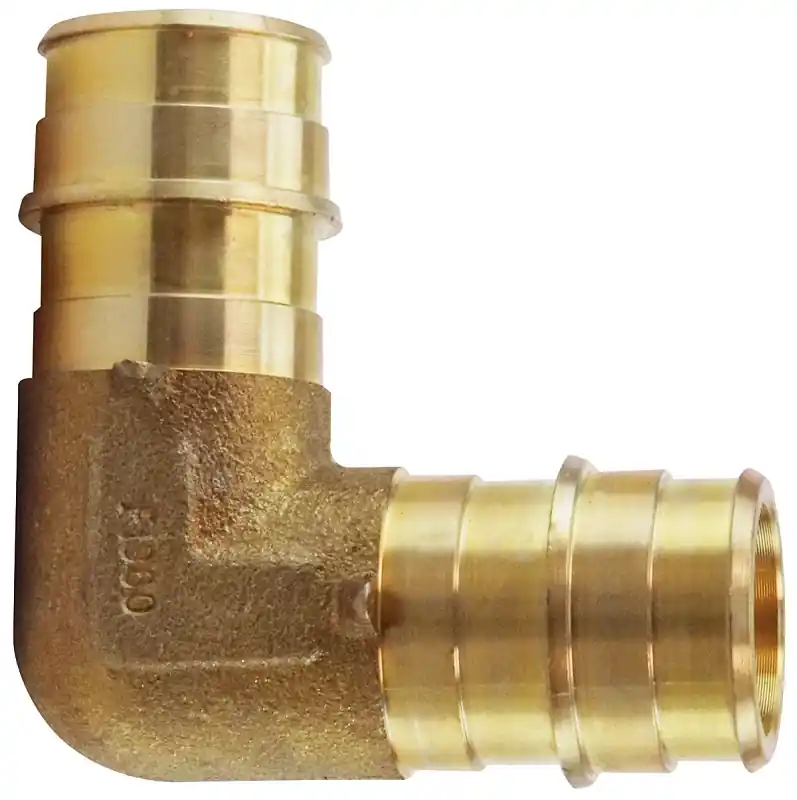 Apollo PEX-A 3/4 In. Expansion PEX In To X 3/4 In. D Barb Brass 90 Degree Elbow