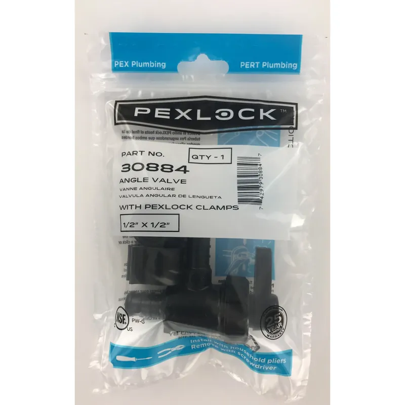 Pexlock 1/2 In. Pex X 1/2 In. D Pex Ppsu Angle Valve With Clamps