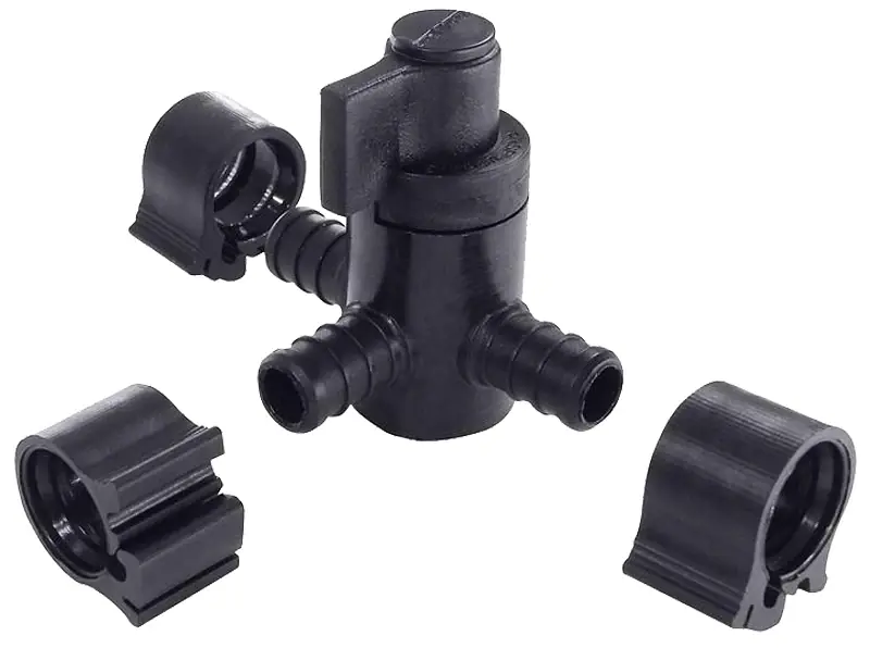 Pexlock 1/2 In. Pex X 1/2 In. D Plastic Center Drain Valve With Clamps