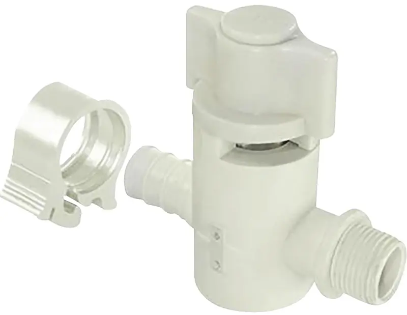 Pipe Straight Crimp Valve, 1/2 X 3/8 In. Compression