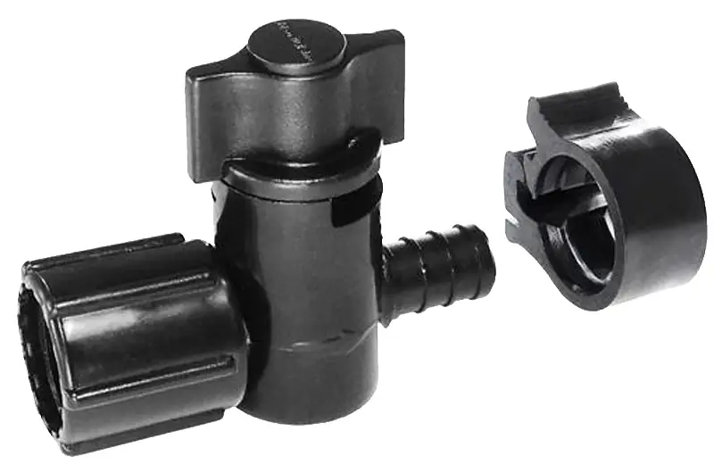 Pipe Crimp Valve, 1/2 X 1/2 In. FPT, Black