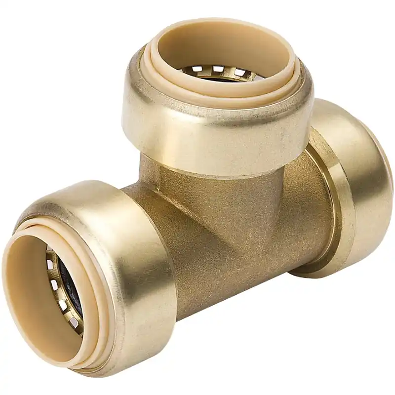Push-On Pipe Tee, 3/4 In. Copper X Copper X Copper