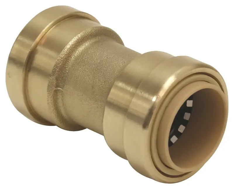 Push On Pipe Coupling With Stop, 1/2 In. Copper