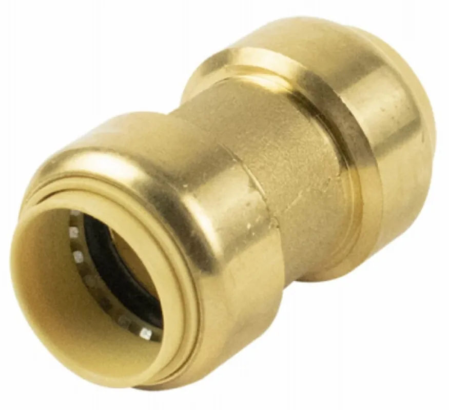 Push On Pipe Coupling With Stop, 3/4 In. Copper
