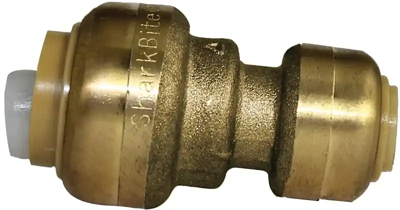 Brass Push-Fit Reducer Coupling, 1/2 X 1/4 In.