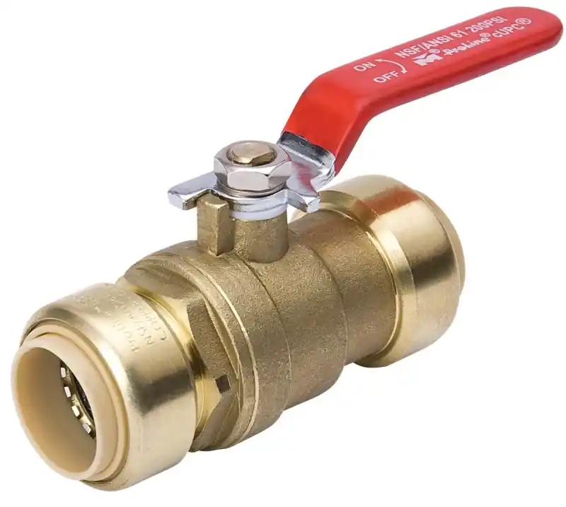 Push On Ball Valve, Low Lead, 1/2-In.