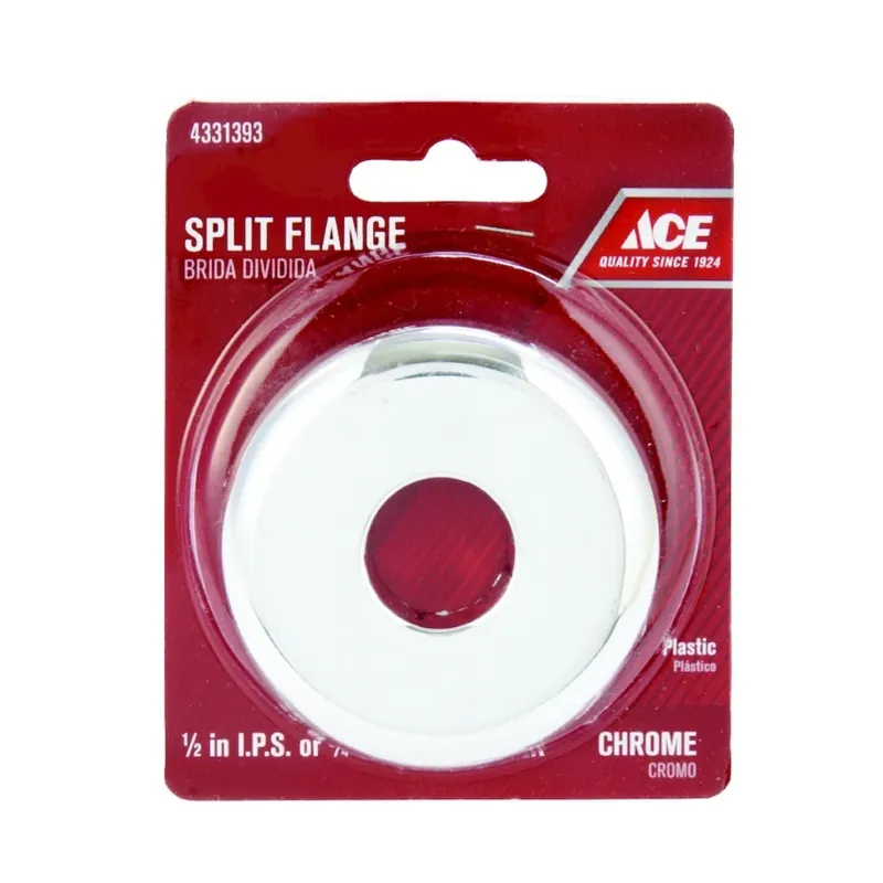 1/2 In. Chrome Plated Plastic Split Flange For Easy Installation