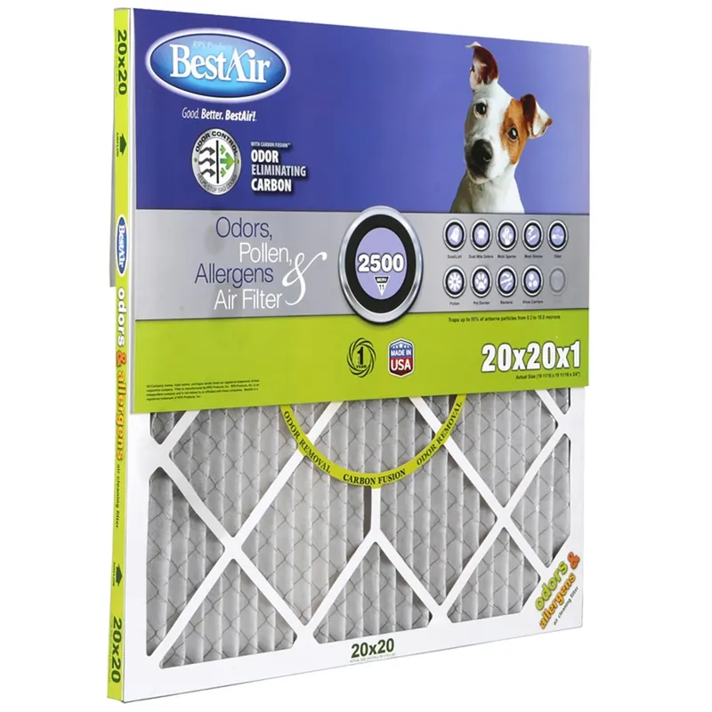 Bestair 20 In. W X 20 In. H X 1 In. D Merv 11 Pleated Allergen Air Filter