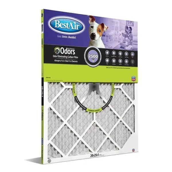 Carbon Infused Pleated Air Filter 25 In X 20 In X 1 In For Furnace
