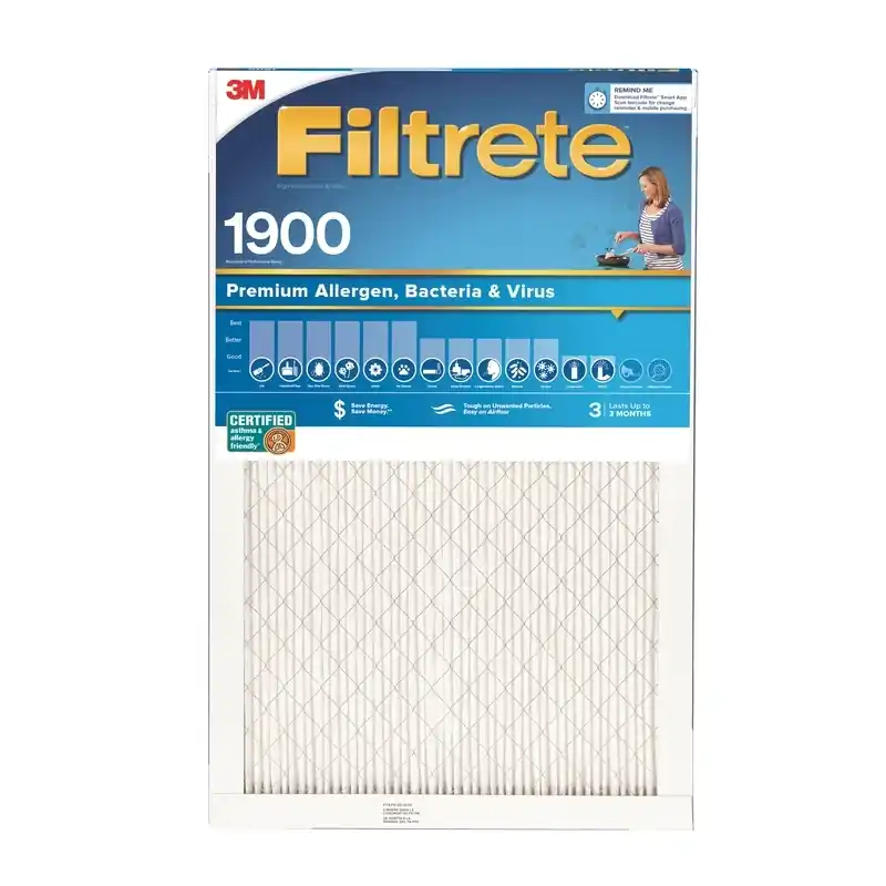 Filtrete 14 In. W X 30 In. H X 1 In. Polypropylene 1900 MPR Pleated Allergen Air Filter 1 Pk