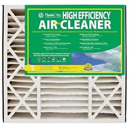 Flanders 16 In. W X 20 In. H X 4-1/2 In. D 8 Merv Pleated Air Filter