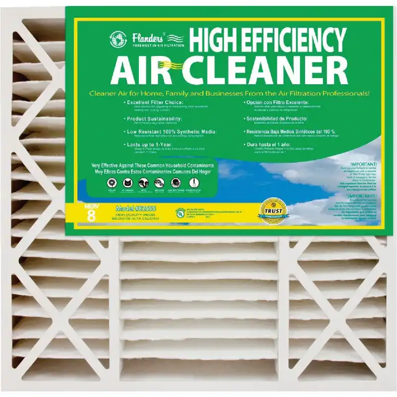 Residential Air Cleaner Filter Cartridge, 20x20x4.5-In.