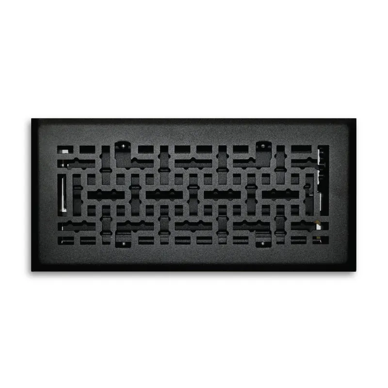 4 In. H X 12 In. W 1-way Matte Steel Floor Diffuser With Smooth Glide Technology