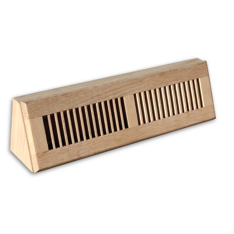4 In. H X 18 In. W 2-way Oak Brown Wood Baseboard Diffuser