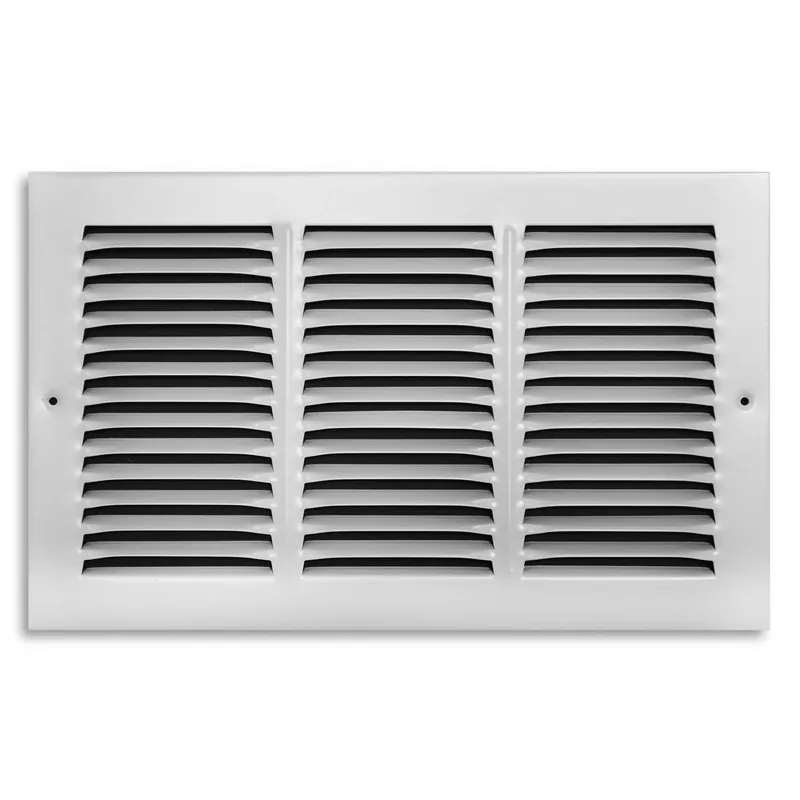 8 In. H X 14 In. W 1-way Powder Coat White Steel Return Air Grille