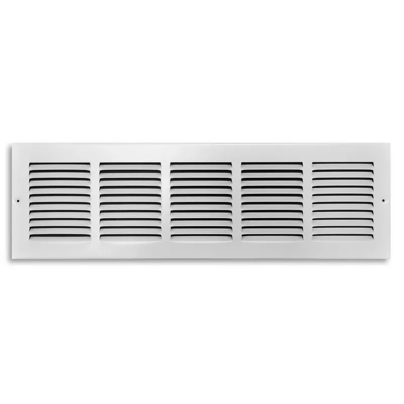 6 In. H X 24 In. W 1-way Powder Coat White Steel Return Air Grille