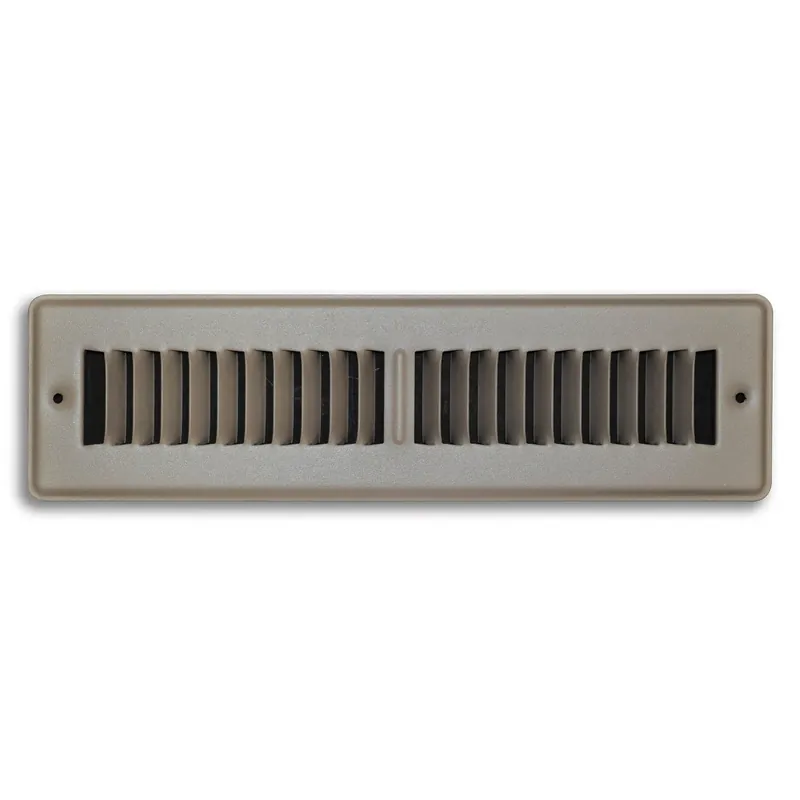 2 In. H X 12 In. W 2-way Powder Coat Brown Steel Floor Register