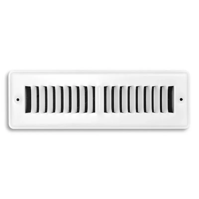 2 In. H X 10 In. W 2-way Powder Coat White Steel Floor Register