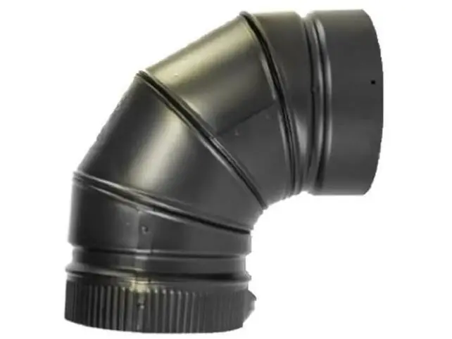 Selkirk Metalbestos 266230 6-inch 90 Degree Elbow Matte Black