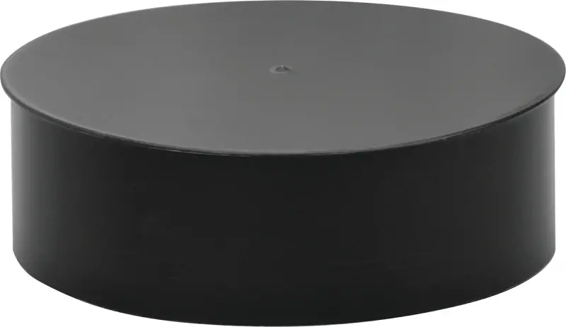 7 In. Diameter 24 Gauge Black Steel Pipe End Cap