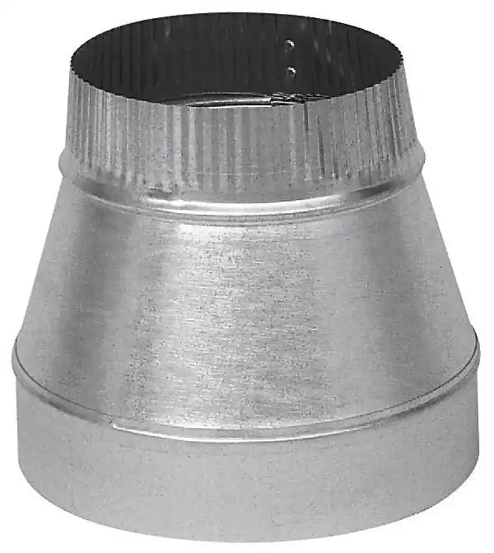 5 Inch Diameter X 3 Inch Diameter Galvanized Steel Furnace Pipe Reducer