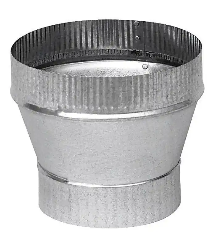 3 In. Diameter X 6 In. Diameter Galvanized Steel Stove Pipe Increaser