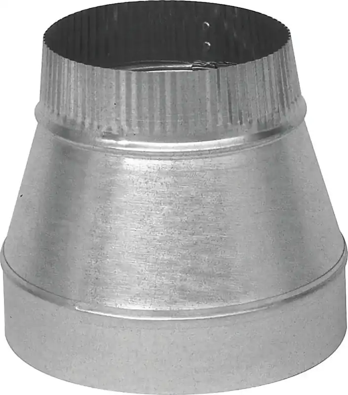 8 In. Diameter X 6 In. Diameter Galvanized Steel Furnace Pipe Reducer