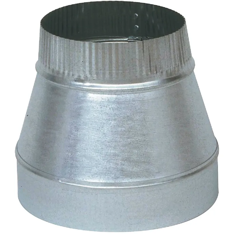 Galvanized Reducer, 24 Guage, 4 To 3 In.