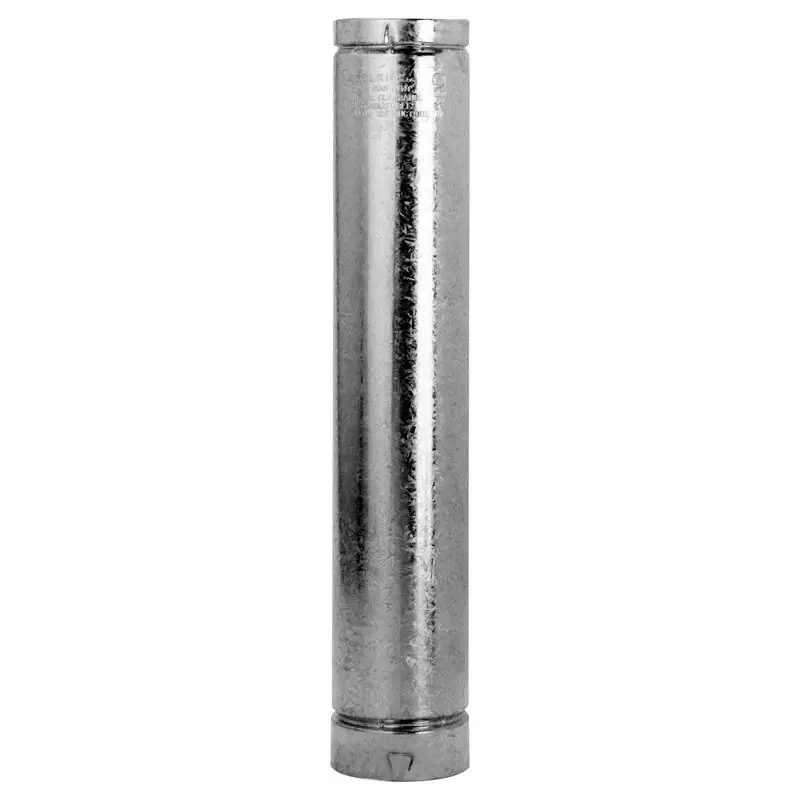 Selkirk 6 Inch Diameter X 12 Inch Length Aluminum Galvanized Steel Round Gas Vent Pipe
