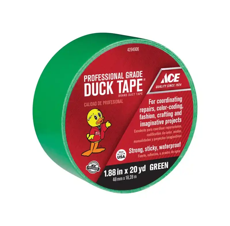 1.88 In. W X 20 Yd L Heavy-duty Green Duct Tape For Crafts And Repairs