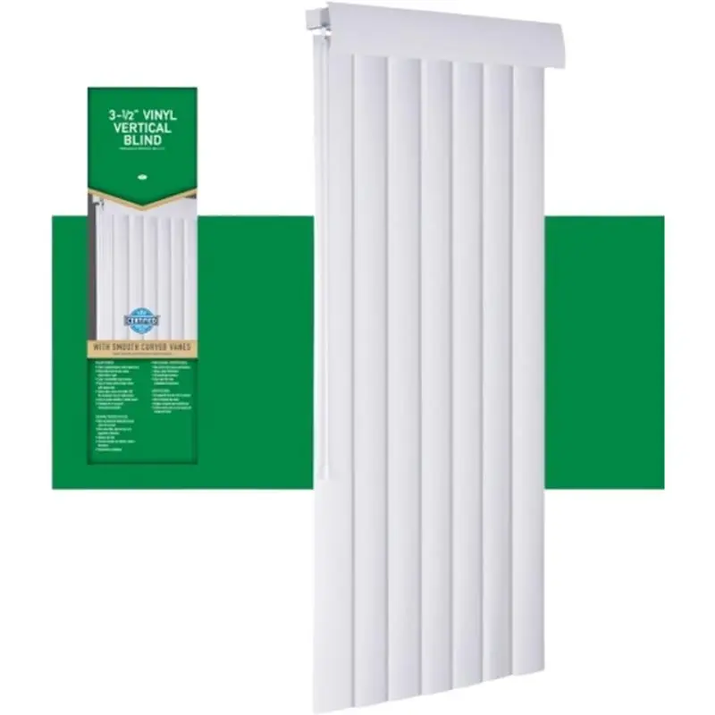 Living Accents Vinyl 3-1/2 In. Blinds 78 In. W X 84 In. H White