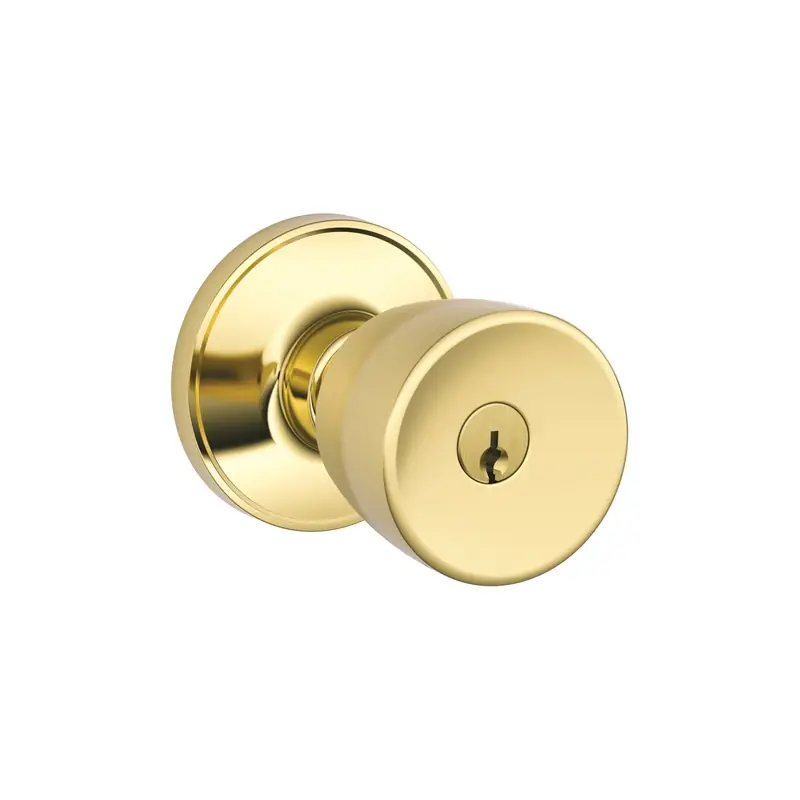 J54vbyr605 Bright Brass Keyed Entry Door Knob With Adjustable Backset