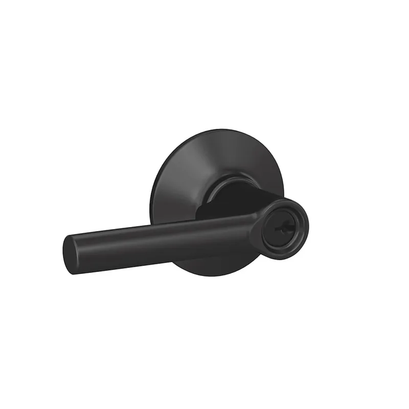 Broadway Matte Black Keyed Entry Lever 1-3/4 In. - Model F51vbrw622