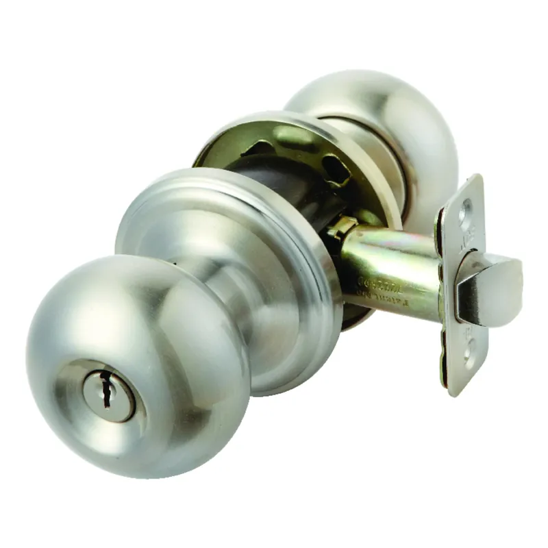 Colonial Satin Nickel Entry Lockset 1-3/4 In. Ansi/bhma Grade 3